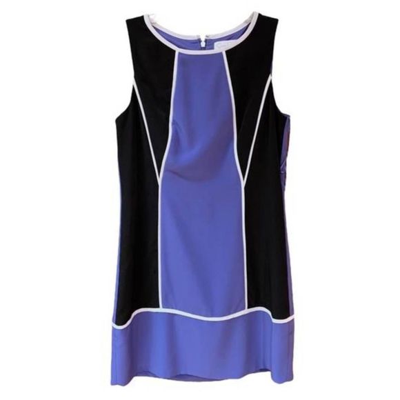 Jessica Simpson Blue Colorblock Shift Dress 6 - Picture 1 of 6